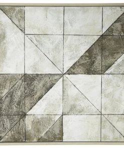 Grayson Lane White Wood Framed 39-in H x 39-in W Abstract Wood Painting