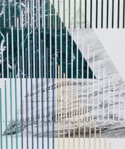 Grayson Lane Silver Wood Framed 32-in H x 20-in W Abstract MDF Hand-Painted Print - Set of 2 -GRAYSON LANE shop 330945496 AlternateImage3 l