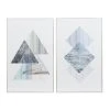 Grayson Lane Silver Wood Framed 32-in H x 20-in W Abstract MDF Hand-Painted Print - Set of 2