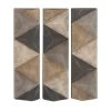 Grayson Lane 36-in H x 11-in W Abstract Metal Wall Accent - Set of 3