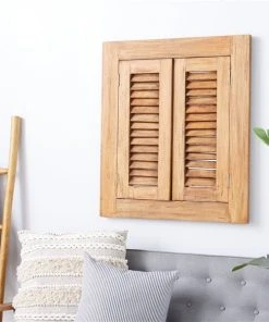 Grayson Lane 35.38-in x 31.13-in Rectangle Brown Wall Mirror -GRAYSON LANE shop 330945500 AlternateImage2 l